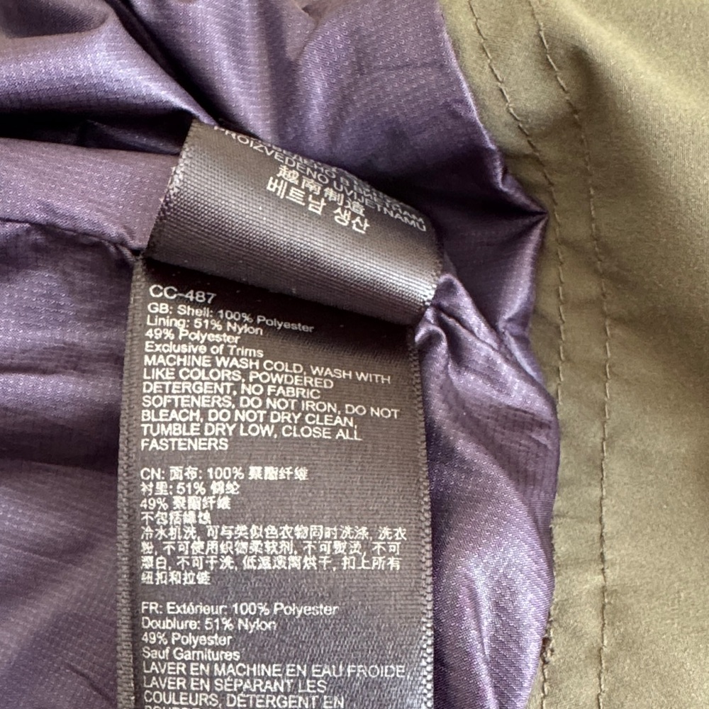 Marmot Forest Green Rain Jacket with Purple Lining - Picture 10 of 13